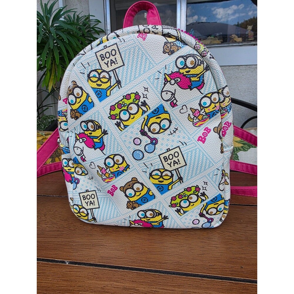 Authentic Minion Despicable Me Mini Backpack Universal Studios Bob & Kevin Comic